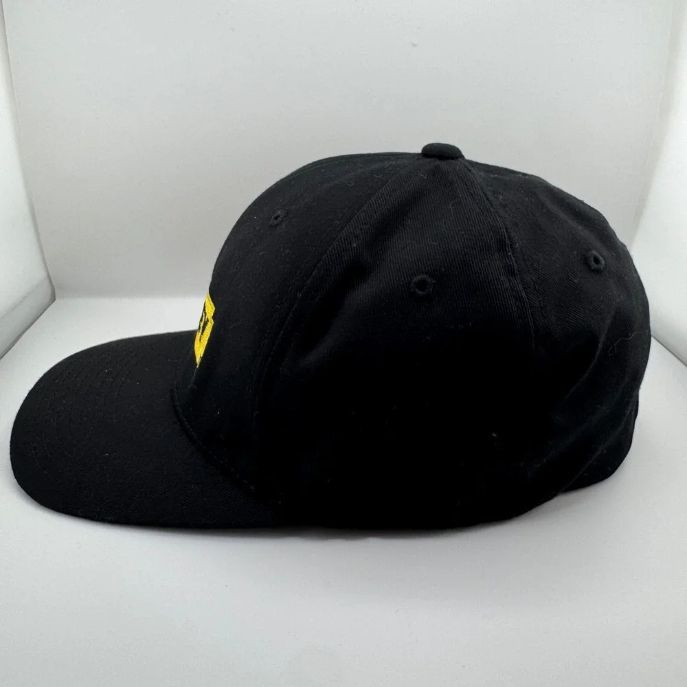 Stanley Tools Flexfit Hat Mens L-XL Black Yellow Embroidered Logo Good Condition